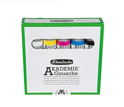 Gouachefarben Schmincke – AKADEMIE Gouache , 5 x 20 ml-Tuben