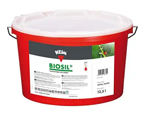 Silikatfarbe Keim 1250 Biosil Wandfarbe innen, 12,5 Liter, Weiß