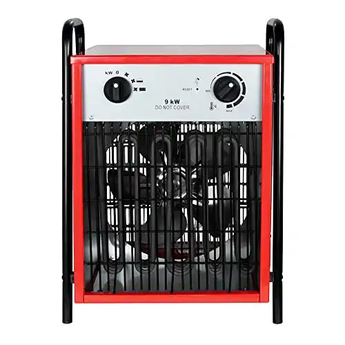 Heizlüfter 9 kW UISEBRT Heizlüfter Elektroheizung 9KW 400V