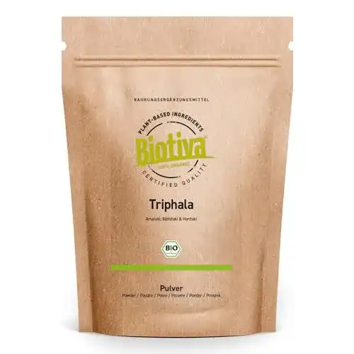 Triphala Biotiva Bio Pulver, 100% Vegan (200g)