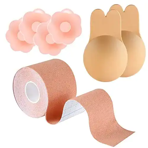 Klebe-BH Sinoeem Klebe BH Push Up Set, Trägerlos Silikon