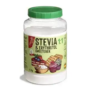 Stevia Castello since 1907 und Erythrit Kristallzucker 1:1, 1 kg