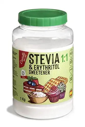 Stevia Castello since 1907 und Erythrit Kristallzucker 1:1, 1 kg