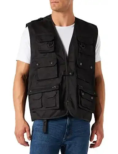 Anglerweste Mil-Tec Jagd- und mit 14 Taschen und Netzfunktion Outdoorweste viele Farben