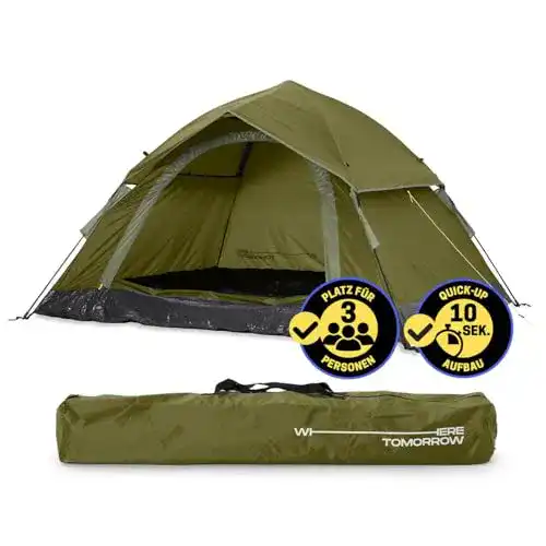 Igluzelt Lumaland Outdoor leichtes Pop Up Wurfzelt 3 Personen