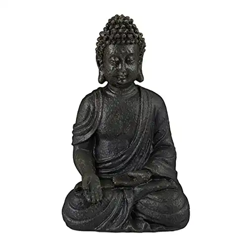 Buddha-Figur Relaxdays Buddha Figur sitzend 18cm, Dekofigur