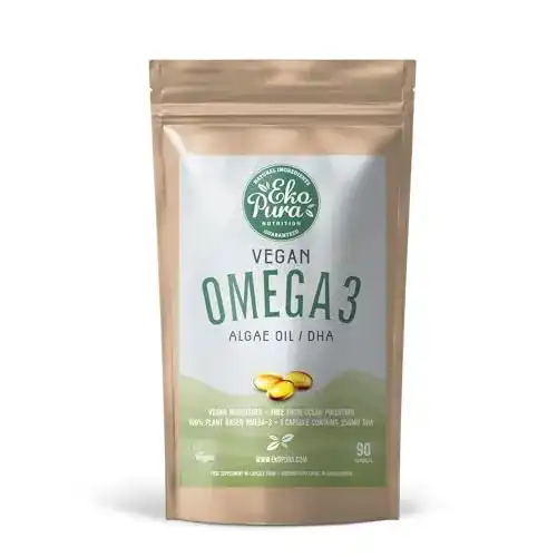 Algenöl Ekopura Nutrition Veganes Omega 3, 90 Kapseln