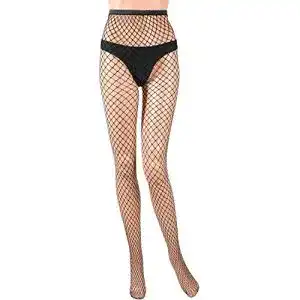 Netzstrumpfhose SATINIOR Frauen Fischnetz Kreuz Mesh