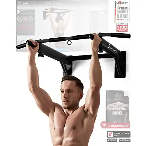 Klimmzugstange Sportstech 4in1 KS300 Wandmontage, 3 Ösen