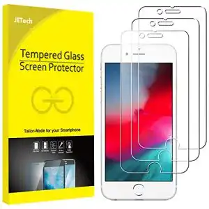 iPhone-Schutzfolie JETech Schutzfolie Panzerglas, 3 Stück