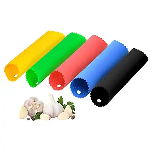 Knoblauchschäler Wlevzzor 5er Pack, Silikon Knoblauch Schäler