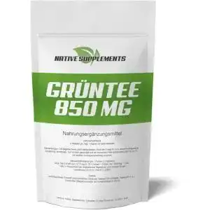 Grüner-Tee-Kapseln Native Supplements Grün Tee Extrakt,600 Kaps.