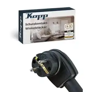 Schuko-Stecker Kopp 178216009 Vollgummi-Winkelstecker