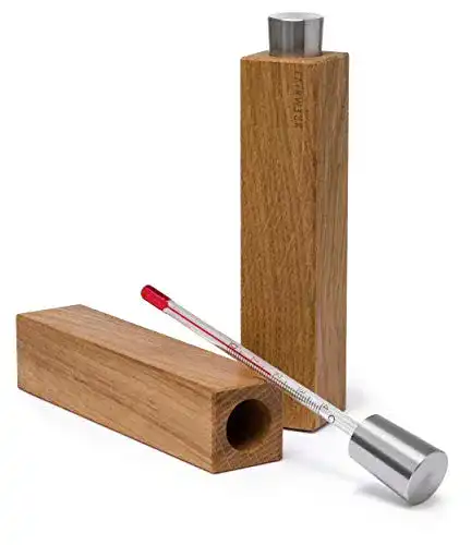 Weinthermometer Fairwerk mit Holzbox Eiche