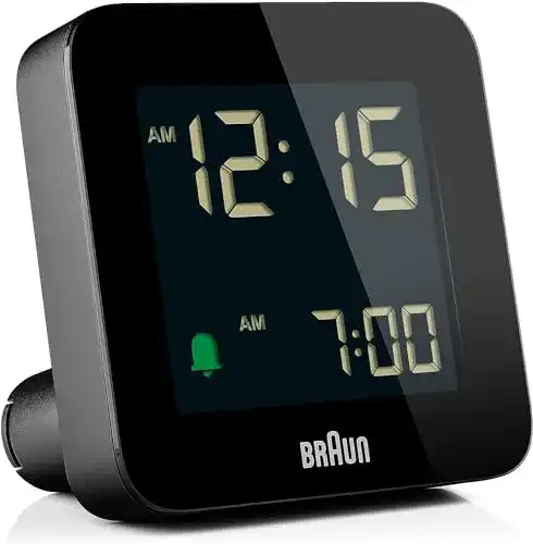 Braun-Wecker Braun BC09 Digitale Reiseuhr, schwarz