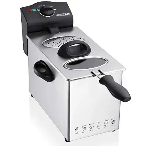 Kaltzonen-Fritteuse Deuba Fritteuse 3 L Fassungsvermögen 2000 W