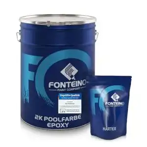 Schwimmbadfarbe Fonteino 2K Poolfarbe, Steingrau 2,5Kg