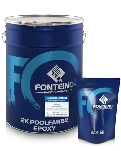 Schwimmbadfarbe Fonteino 2K Poolfarbe, Steingrau 2,5Kg