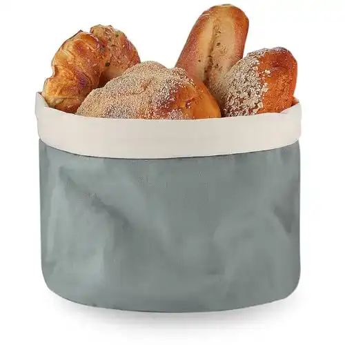 Brotkorb ecooe mit Deckel und Kordelzug Brotbeutel Ø 25 cm