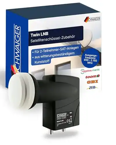 Twin-LNB SCHWAIGER -289- Twin LNB, 2-Fach, digital