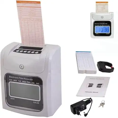 Stempeluhr CDZHLTG Elektronisches Stechuhr Zeiterfassung 960SB