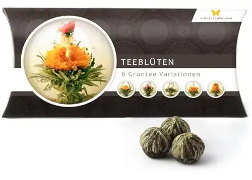 Teeblumen Flügelschwinger 6 Geschenk-Box Grüntee Variationen
