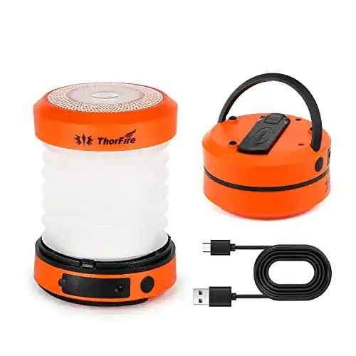 Kurbellampe ThorFire LED Camping Laterne Lichter USB Aufladbar