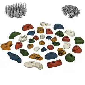 Klettergriffe ALPIDEX Starterset: 35 Klettersteine inklusive Schrauben