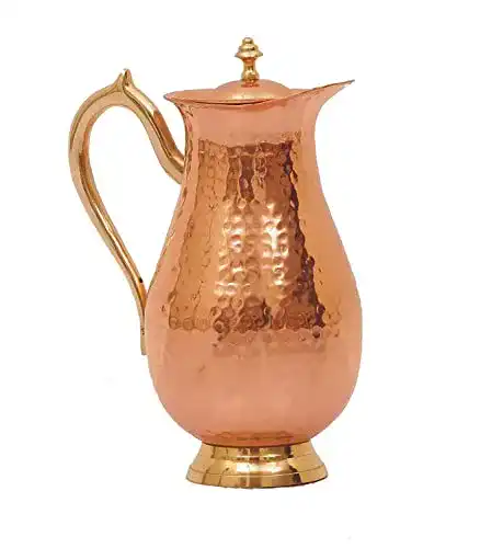 Kupferkrug OSNICA Reines Kupfer Krug Wasserkrug Kupfer für Ayurveda