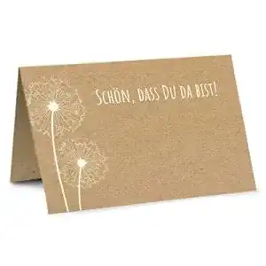 Tischkarten Partycards 50 Platzkarten DIN A7 Kraftpapier