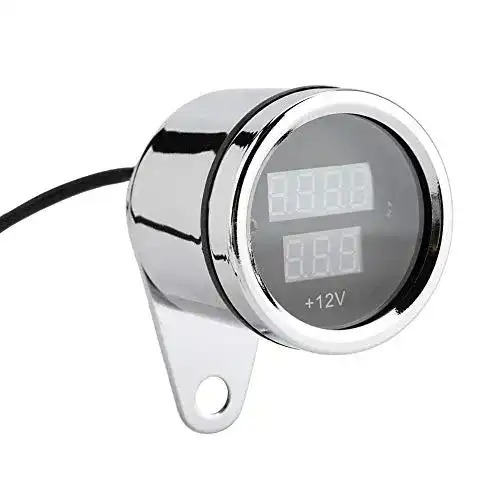 Digitaltacho Motorrad Vikenar Messgerät für Kilometer, 2 in 1