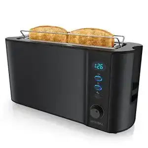 Arendo-Toaster arendo, Toaster Langschlitz 2 Scheiben, Edelstahl