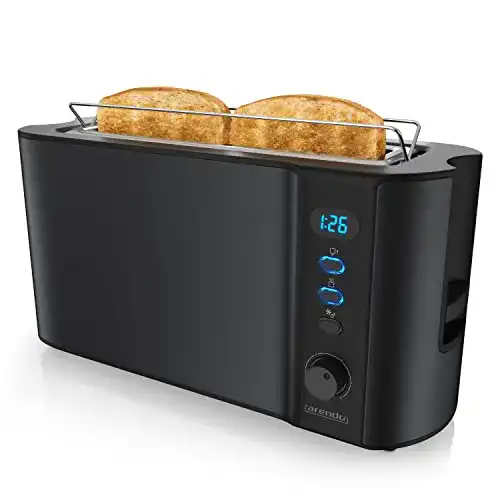 Arendo-Toaster arendo, Toaster Langschlitz 2 Scheiben, Edelstahl