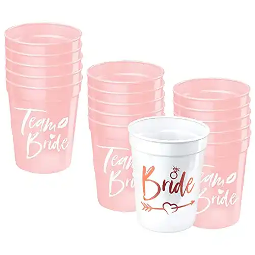 Brautbecher Gotetiso 15 Stück Bachelorette Party Cups Braut und Team