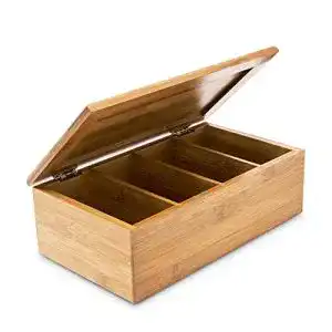 Teebox Relaxdays HBT: 9 x 28,5 x 16 cm Teekiste aus Bambus