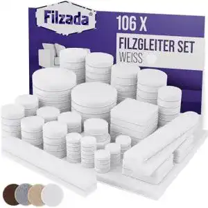 Filzgleiter selbstklebend Filzada ® Set 106 Stück (Eckig und Rund)