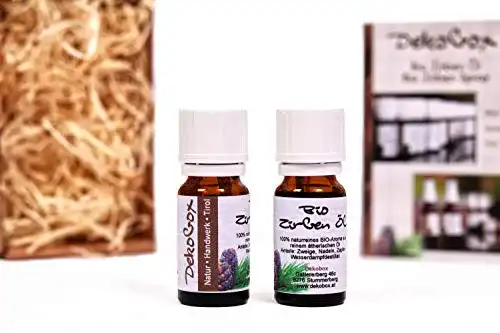 Bio-Saunaaufguss Dekobox Bio Zirbenöl, Doppelpackung, 2X10ml