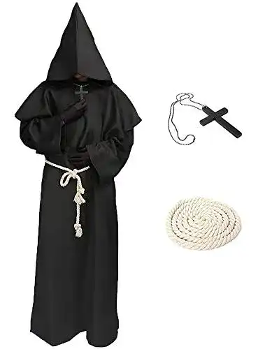 Mönchskutte Xinlong Halloween Mönch Robe Priester Herren