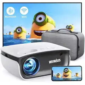 Beamer unter 200 Euro WiMiUS Beamer, 7000 Lumen Mini WiFi