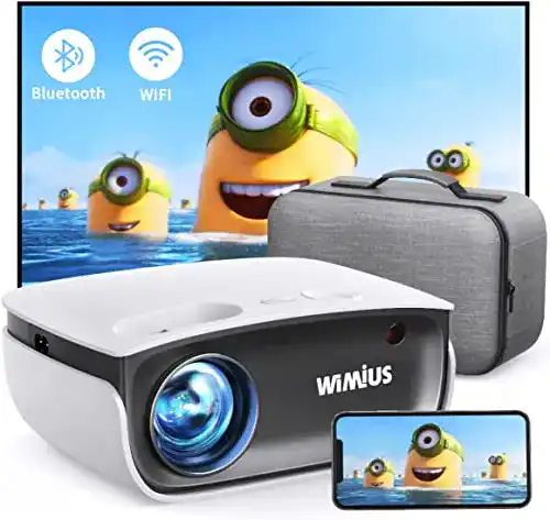 Beamer unter 200 Euro WiMiUS Beamer, 7000 Lumen Mini WiFi