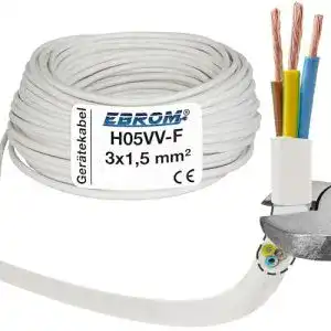 Litzenkabel EBROM Schlauchleitung H05VV-F 3G1,5 mm²