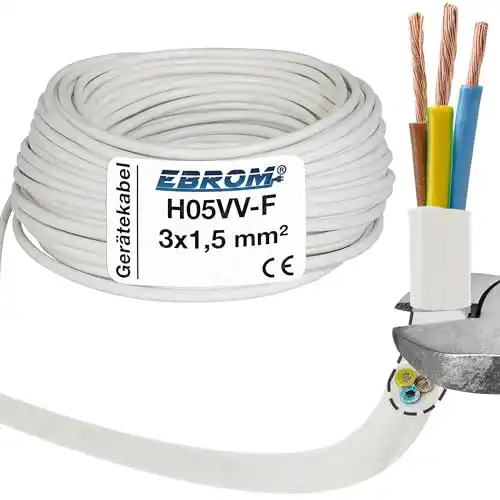 Litzenkabel EBROM Schlauchleitung H05VV-F 3G1,5 mm²