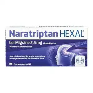 Migräne-Tabletten Hexal Naratriptan bei Migräne 2,5 mg, 2 St
