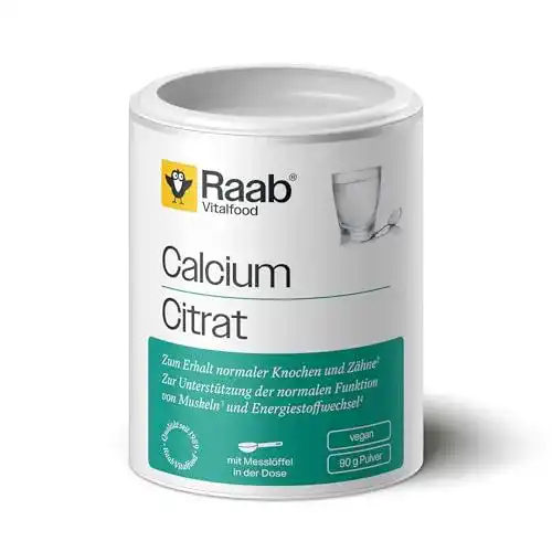 Calcium-Pulver Raab Vitalfood Calcium-Citrat Pulver, 90 g, vegan