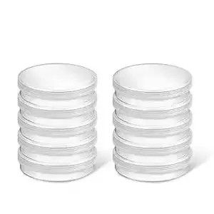 Petrischalen UEETEK 10pcs Kunststoff Sterile Schüssel mit Deckel