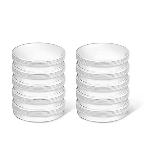 Petrischalen UEETEK 10pcs Kunststoff Sterile Schüssel mit Deckel