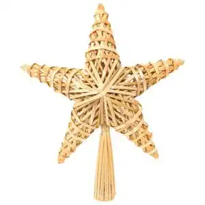 Christbaumspitze com-four ® Weihnachtsbaumschmuck aus Stroh