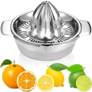 Zitruspresse Edelstahl Ikakabek mit Behälter 350ml, rostfrei