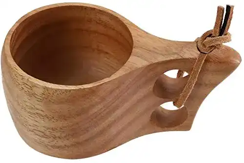 Kuksa Kyowoll Nordic Style Handmade Rucksack Holzbecher Kaffeetasse