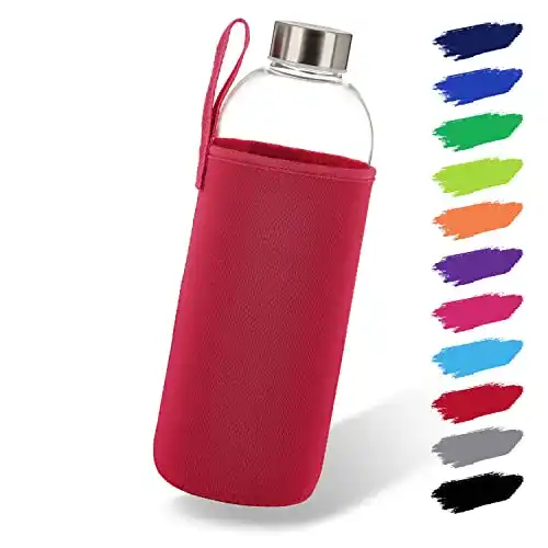 Glasflasche 1 l NOMA NOMA ® Neoprenhülle, Edelstahldeckel
